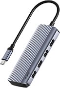 Cudy UH500 laptop dock/port replicator USB 3.2 Gen 1 (3.1 Gen 1) Type-C Grey  Silver