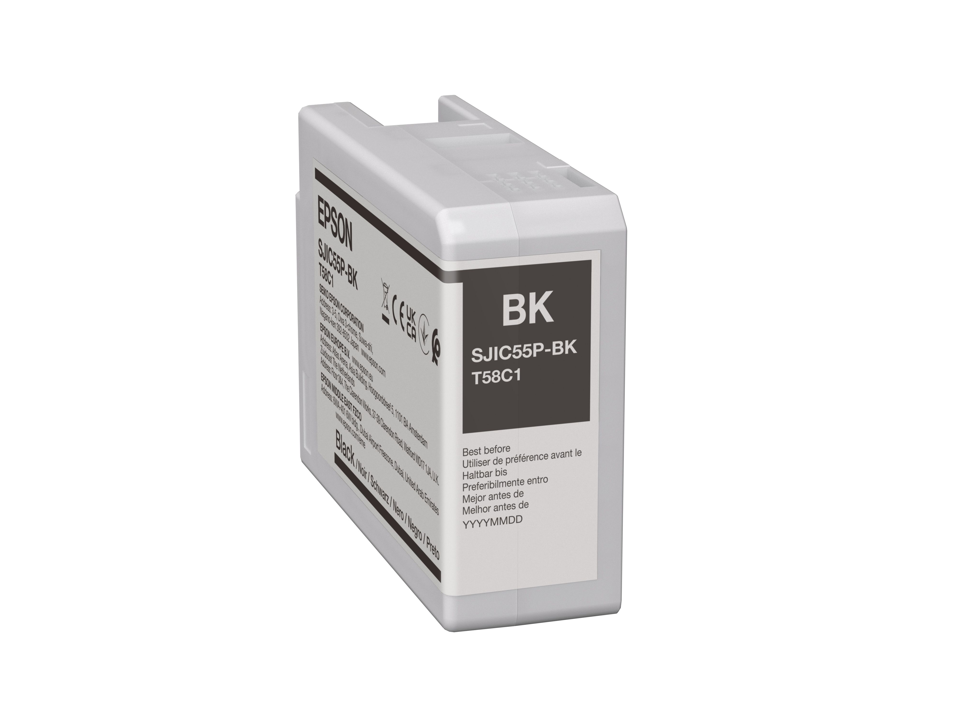 SJIC55(BK): INK CARTRIDGE FOR/COLORWORKS CW-D6500/D6000-BLACK