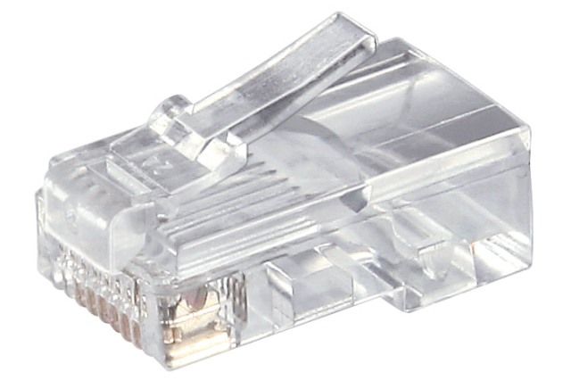 Unshielded UTP CAT5 RJ45 (8P8C) plug for round cable
- the displayed price is for 1 piece!
Packaging: bulk 100 pcs.
