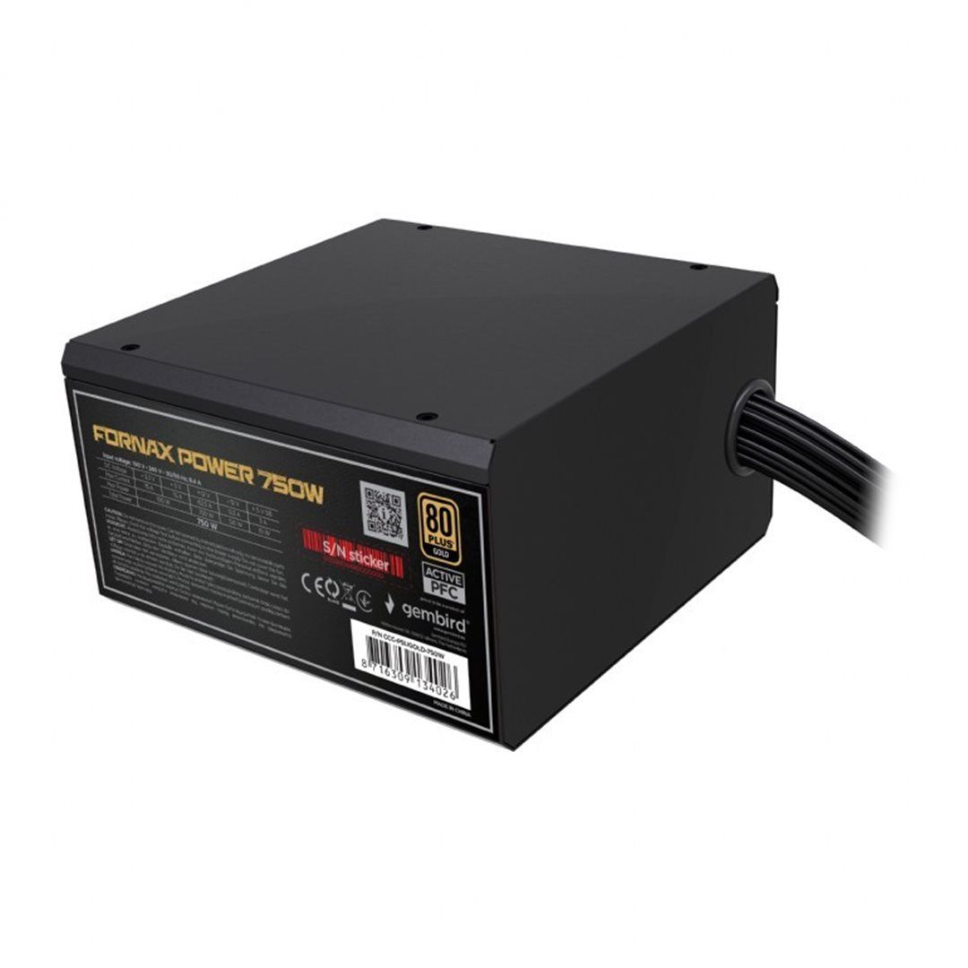 GEMBIRD CCC-PSU80PLUS-750W-10 power supply FX 750W 80 Plus Bronze industrial active PFC 12cm fan