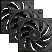 Set 3 ventilatoare DeepCool  FD12(3in1) , 120mm, 400-2050 RPM, FDB, 64.2 cfm, , 4pin PWM, negru,  R-FD12-BKNPN3-G  (timbru verde 0.54lei) - 6933412710929