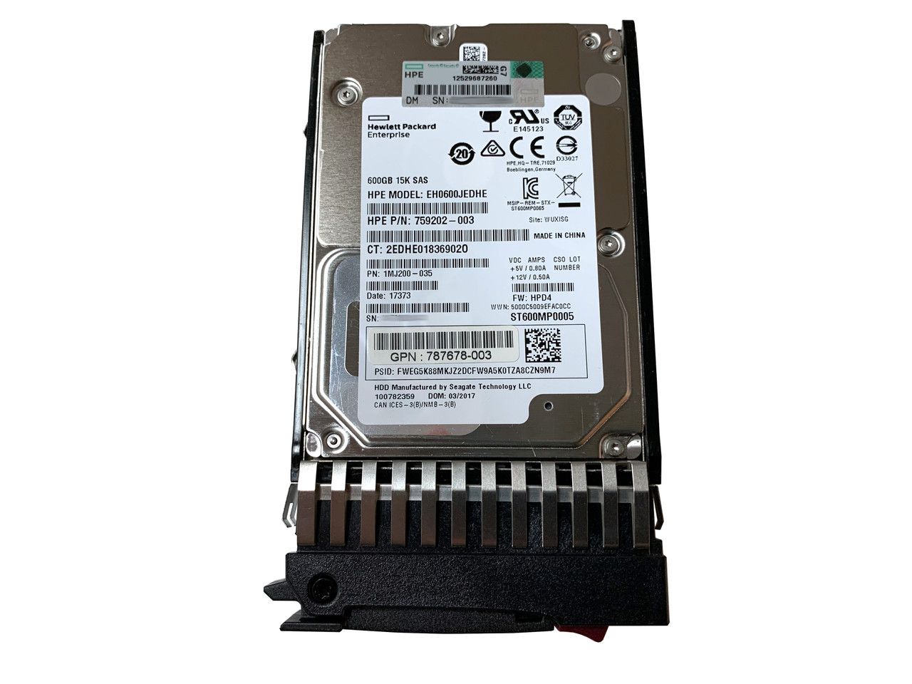 HDD server HPE 600 GB 2.5 inch SAS 12G 15000 RPM 512n, caddy MSA2