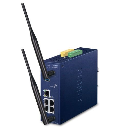 PLANET Industrial Dual Band 802.11ax 1800 Mbit/s Albastru