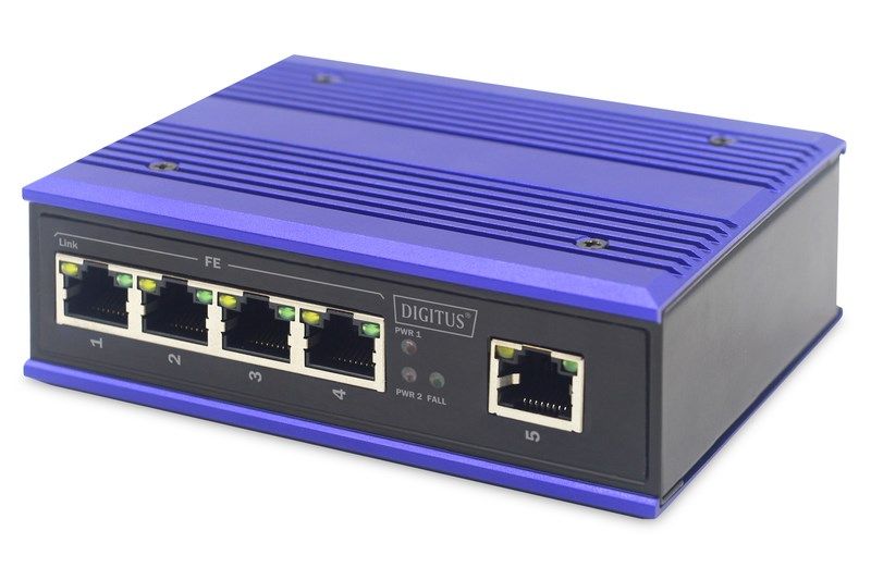 Digitus DN-650105 switch-uri Fara management L2 Fast Ethernet (10/100) Negru, Albastru
