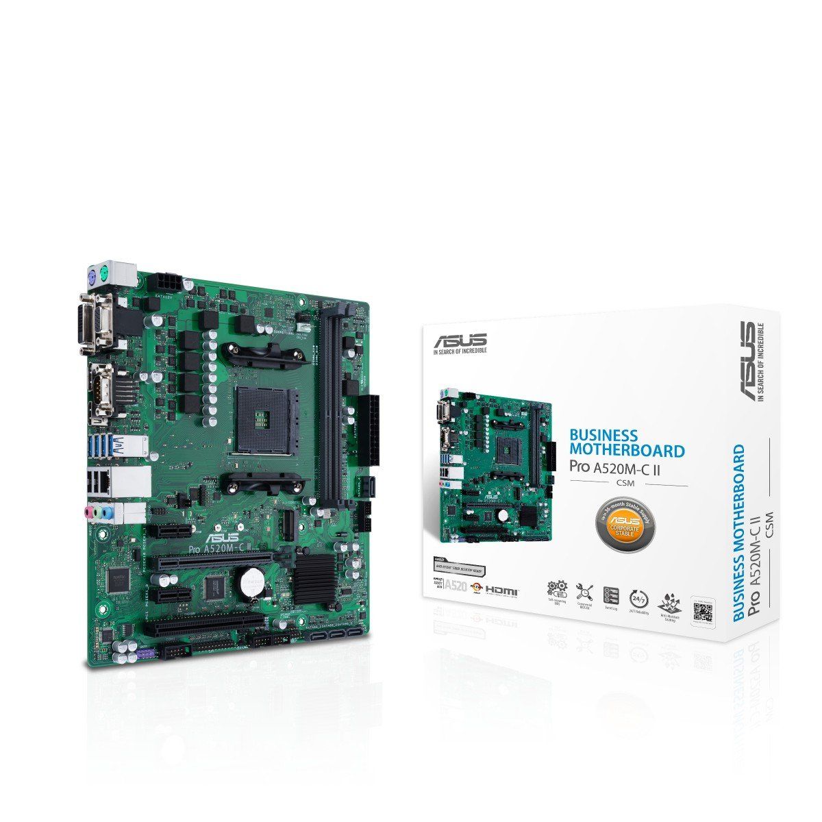 ASUS PRO A520M-C II/CSM AMD A520 Mufă AM4 micro-ATX