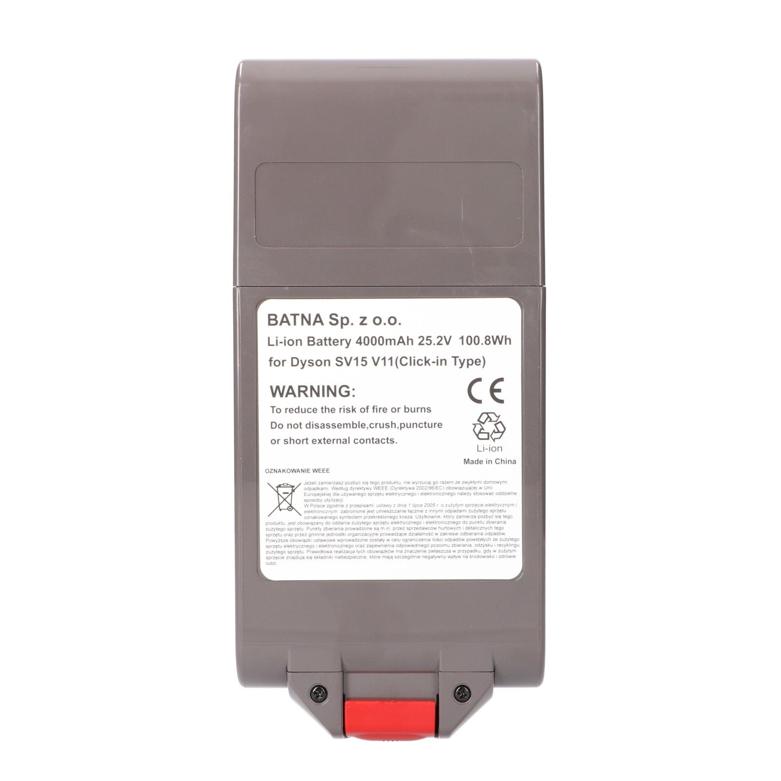 Extralink, V11 BATERIE DYSON (TIP CLICK) 25.2V 4000MAH