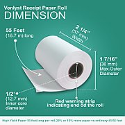 Receipt rolls Blue4est, Thermal Paper, 57 mm, 15 m, Receipt roll