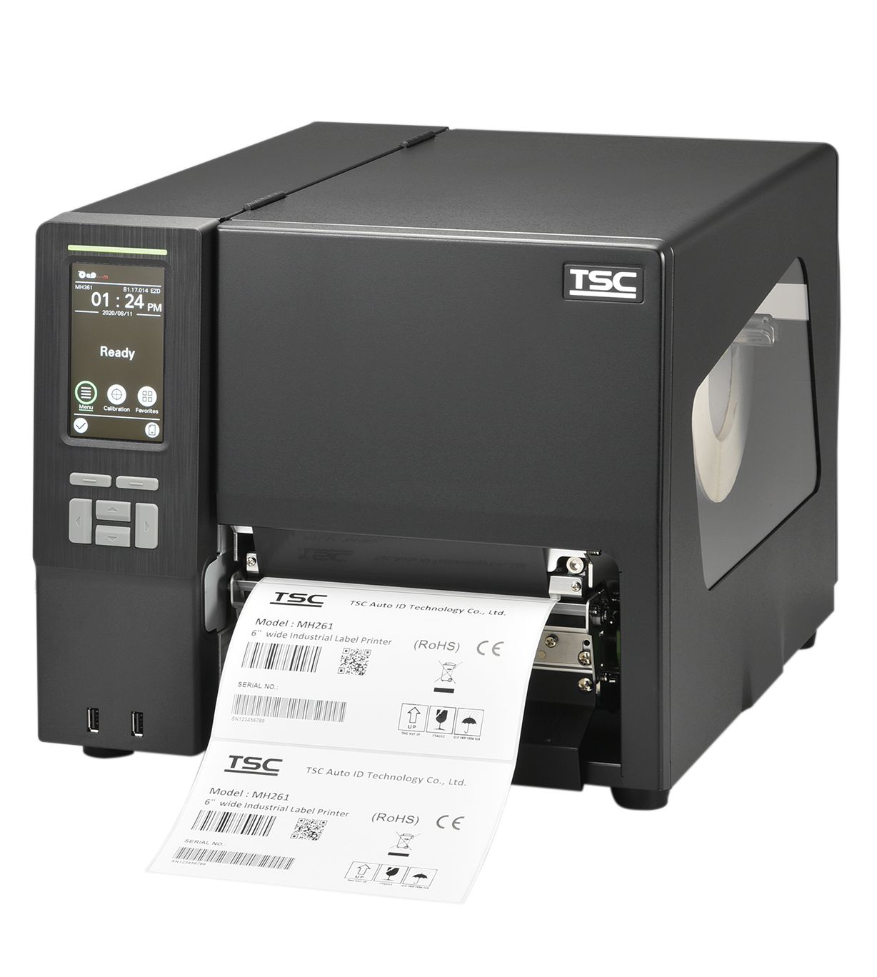 TSC MH361T, 12 dots/mm (300 dpi), disp., RTC, USB, USB Host, RS232, LPT, Ethernet