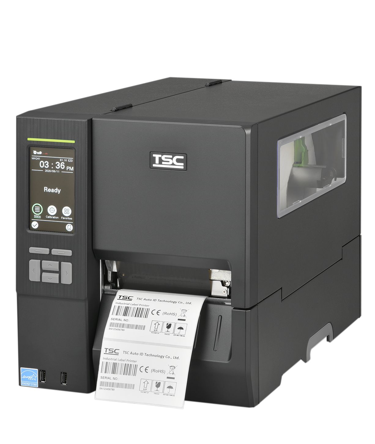 TSC MH641T, 24 dots/mm (600 dpi), disp., RTC, USB, RS232, Ethernet