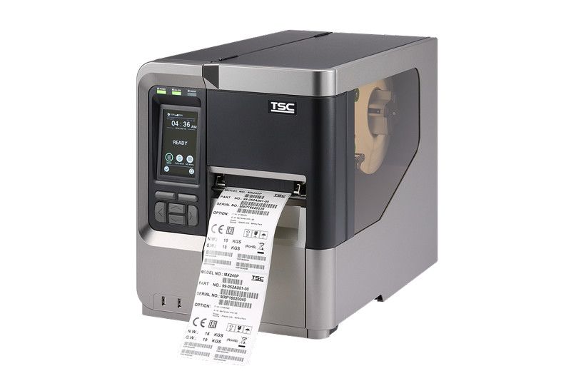 TSC MX240P Series, 8 dots/mm (203 dpi), rewind, RTC, display, USB, RS232, Ethernet, TSPL-EZ, kit (USB)