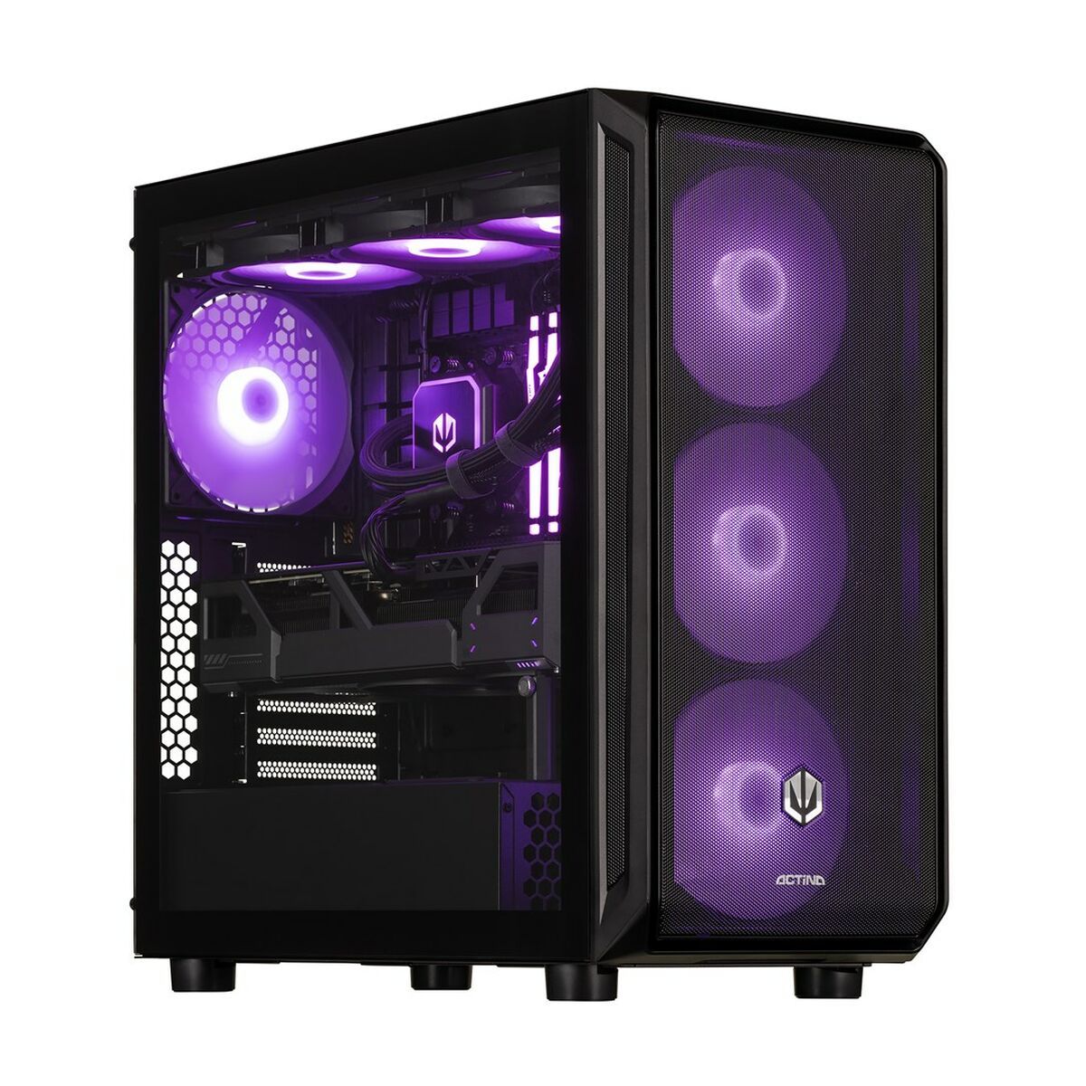 Desktop PC Actina Midi Tower, AMD 9900X (12 C / 24 T, 4.4 GHz - 5.6 GHz), 32 GB RAM, 2 TB SSD, AMD RX 9070 XT 16 GB, Fara sistem de operare