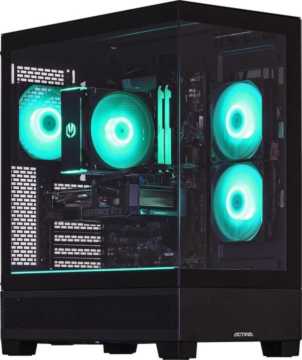 Desktop PC Actina Midi Tower, AMD 8700F (8 C / 16 T, 4.1 GHz - 5 GHz), 32 GB RAM, 1 TB SSD, NVIDIA GeForce RTX 5070 Ti 16 GB, Fara sistem de operare