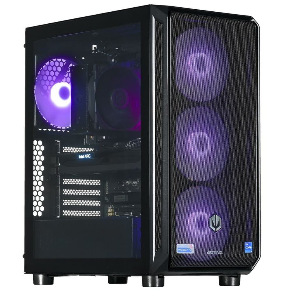 Desktop PC Actina Midi Tower, Intel Core i5-12600K (10 C / 16 T, 2.8 GHz - 4.9 GHz, 20 MB cache), 32 GB RAM, 1 TB SSD, Intel B580 12 GB, Fara sistem de operare