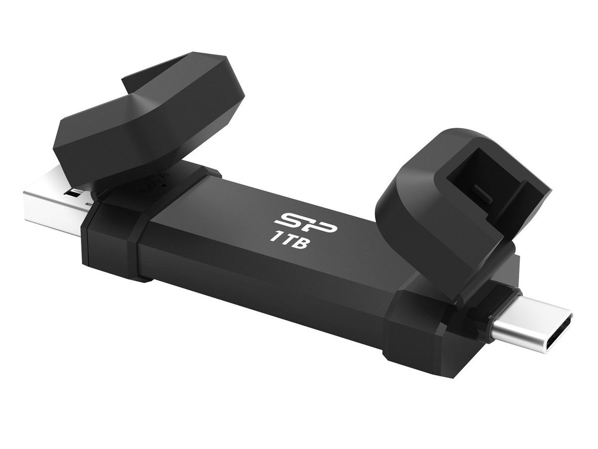 SILICON POWER DS72 1TB USB-A USB-C 1050/850MB/s Pendrive Black