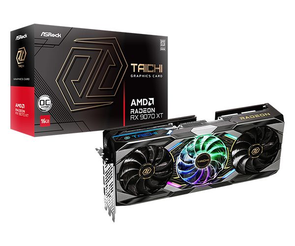 Placa video ASRock Radeon RX 9070 XT Taichi OC 16 GB GDDR6 256 bit