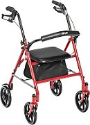 Four-wheel walker with seat function
