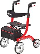 Four-wheel walker with seat function