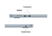 Laptop Apple MacBook Air 15 MC7A4RO/A, 15.3 inch 2880 x 1864, Apple M4 10-Core (10 C / 10 T, N/A - N/A, N/A cache, N/A), 16 GB LPDDR5X, 256 GB SSD, Apple 10-Core GPU, Mac OS, Tastatura English International, Sky Blue
