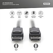 Digitus AK-340106-050-S cablu DisplayPort 5 m Negru