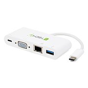 Techly IADAP USB31-DOCK2 stații de andocare și replicatoare de porturi pentru calculatoare portabile USB C Alb