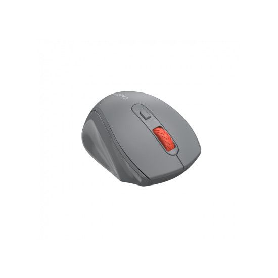 Canyon 6 buttons wireless 2.4Ghz mouse, MX8650A Sensor, DPI up to 1600,Injection case, 3 M life times left and right switches, 2xAAA battery, ABS material. Size: 105x71x40mm, Weight: 59g, Dark grey