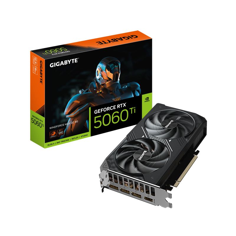 Placa video GIGABYTE GeForce RTX 5060 Ti WINDFORCE MAX OC 8 GB GDDR7 128 bit