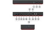 Lenovo ThinkPad Thunderbolt 4 WorkStation Prin cablu Negru, Roşu