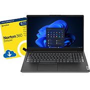 Laptop Lenovo V15 G4 AMN, 15.6 inch 1920x1080, AMD Ryzen 3 7320U (4 C / 8 T, 2.4 GHz - 4.1 GHz, 4 MB cache, 15 W), 8 GB DDR5X, 256 GB SSD, AMD AMD Radeon 610M, Windows 11 Pro, Tastatura Czech / Slovak, Negru
