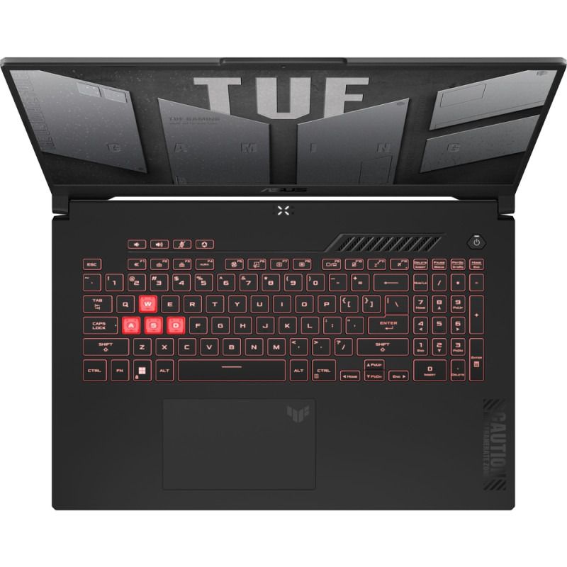 Laptop ASUS TUF A17 FA707NUG-HX156, 17.3 inch 1920 x 1080, AMD Ryzen 7 7445HS (6 C / 12 T, 3.55 GHz - 4.7 GHz, 22 MB cache, 45 W), 16 GB DDR5, 512 GB SSD, Nvidia GeForce RTX 4050, Fara sistem de operare, Tastatura N/A, Mecha Gray
