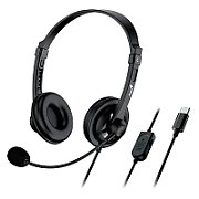 CASTI Genius  HS-230U , cu fir, utilizare multimedia, USB-A, microfon pe brat, lungime cablu 2.4m, control volum pe fir, negru,  31710021401  (timbru verde 0.18 lei) - 4710268259541