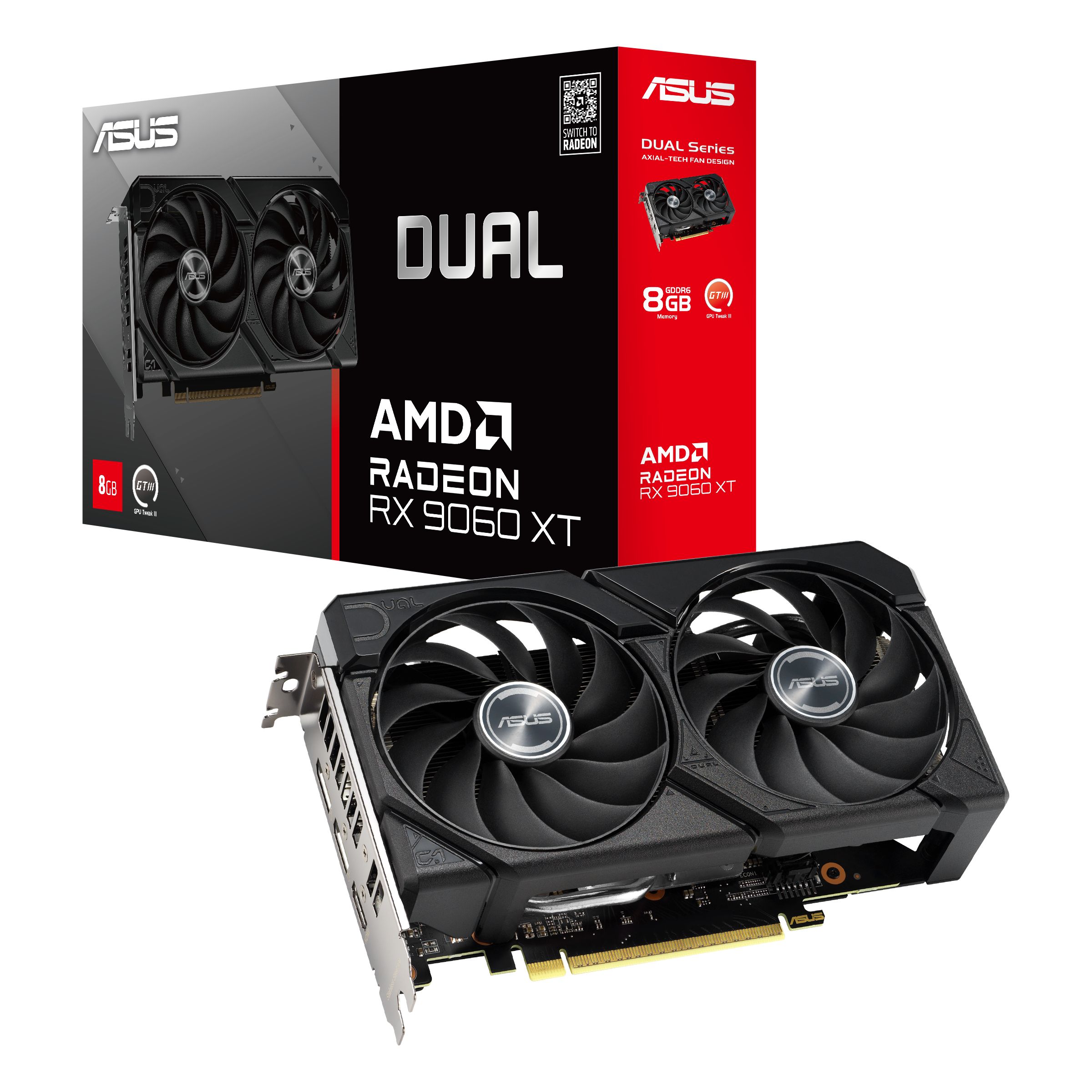 Placa video ASUS Radeon RX 9060 XT Dual 16 GB GDDR6 128 bit