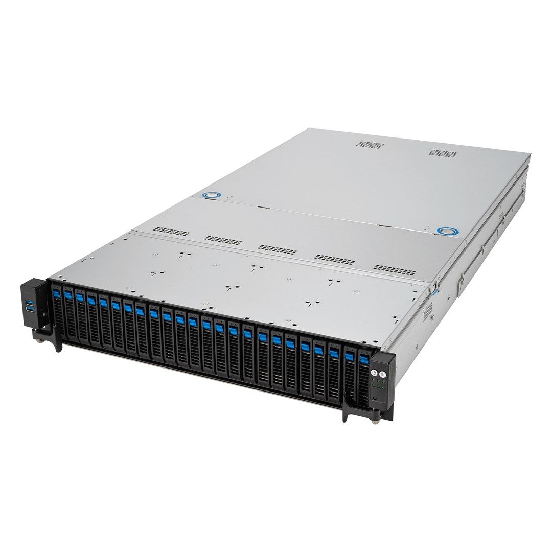 Server ASUS RS521A-E12-RS24U, Rack 2U, fara procesor,  AMD socket SP5  max 360 W, fara memorie, 26 x SFF, 2 x 2000 W