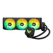 Cooler Procesor ASUS TUF GAMING LC III 360 ARGB ALB, marime radiator 397mm, 3x120mm, viteza ventilatoare 650-2600 RPM +/- 10%, Suport AMD: AM5 AM4, suport INTEL: LGA 1851/1700/1200