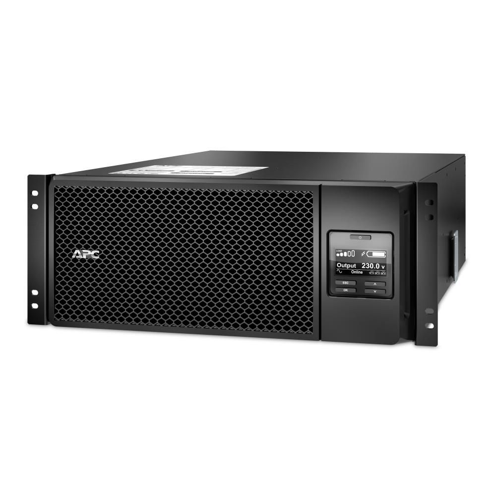 UPS APC SRT6KRMXLI, 6000 VA, 6000 W, cu management, on-line double-conversion, 6x C13, 4x C19, 1x RJ45, 1x USB, 192V Baterie cu plăci de plumb şi acid, LCD, Rack 4U, Negru