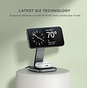 Satechi 2-in-1 Foldable Qi2 Wireless Charging Stand - Space Gray
