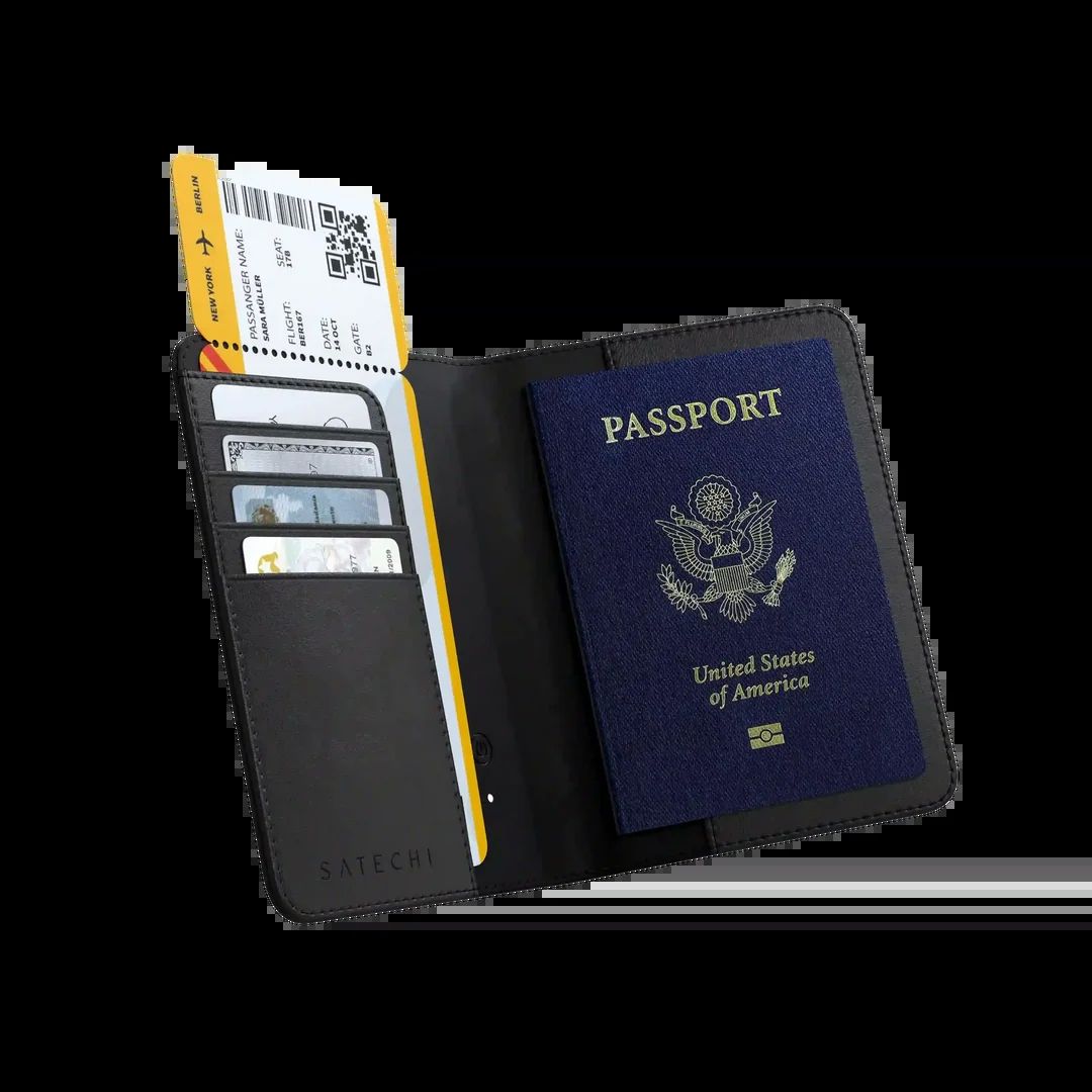 Satechi Vegan-Leather FindAll Passport Cover - Black