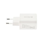Dviced Wall charger 35W GaN 1 USB-A, 1 USB-C EU - White