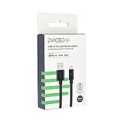 Dviced Cable USB-A to Lightning Nylon Textile 0,25m - Black