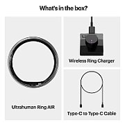 Ultrahuman Ring Air - Smart Ring, Charger, USB Cable / Size-11- Aster_Air_Black