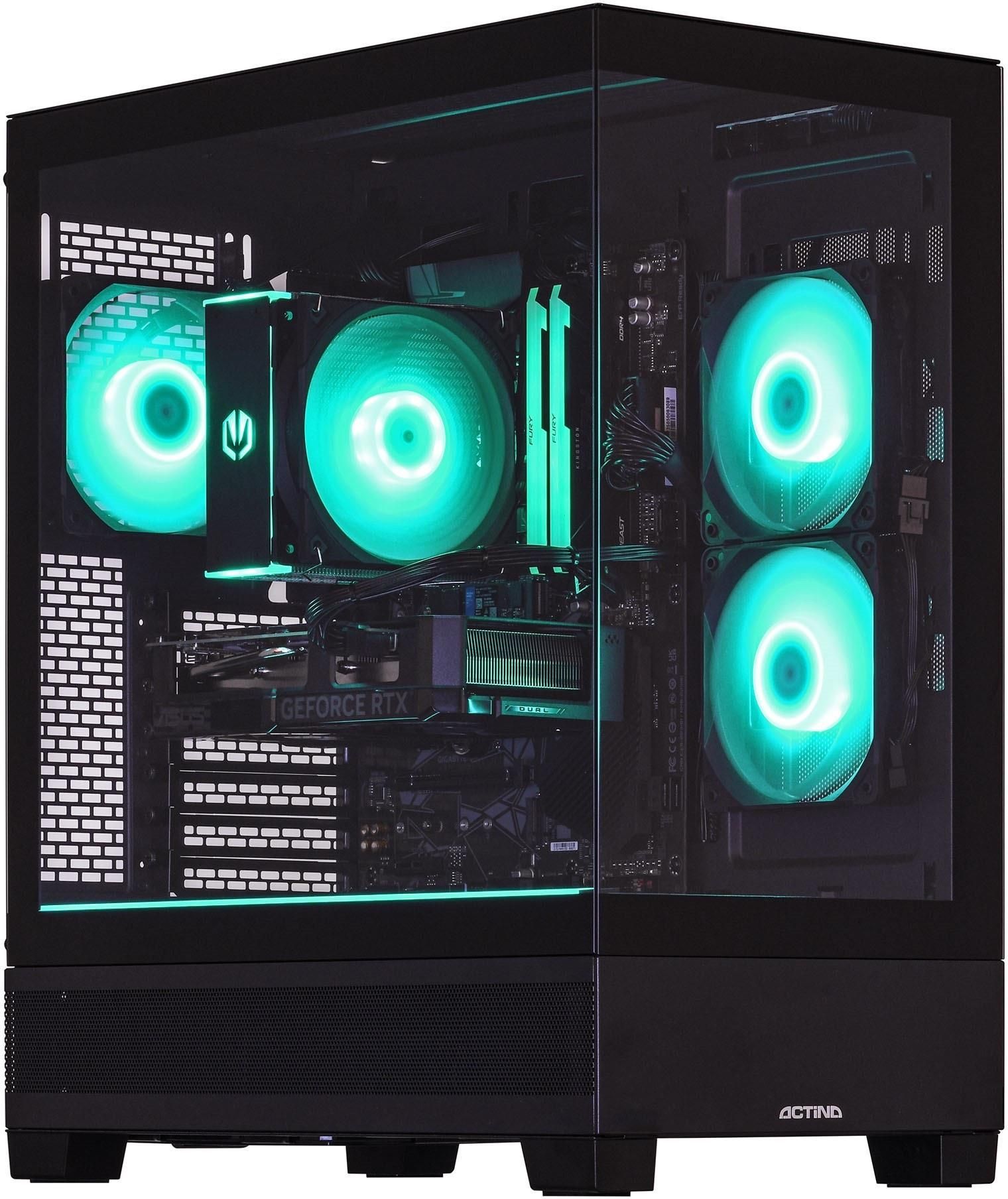 Desktop PC Actina Midi Tower, AMD 7500F (6 C / 12 T, 3.7 GHz - 5.0 GHz), 32 GB RAM, 1 TB SSD, AMD RX 9070 16 GB, Fara sistem de operare