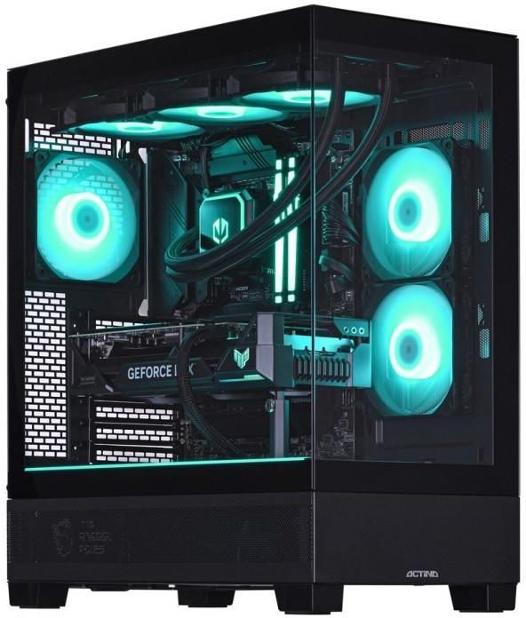 Desktop PC Actina Midi Tower, AMD Ryzen 9 7900 (12 C / 24 T, 3.7 GHz - 5.4 GHz), 32 GB RAM, 1 TB SSD, AMD RX 9070 16 GB, Fara sistem de operare