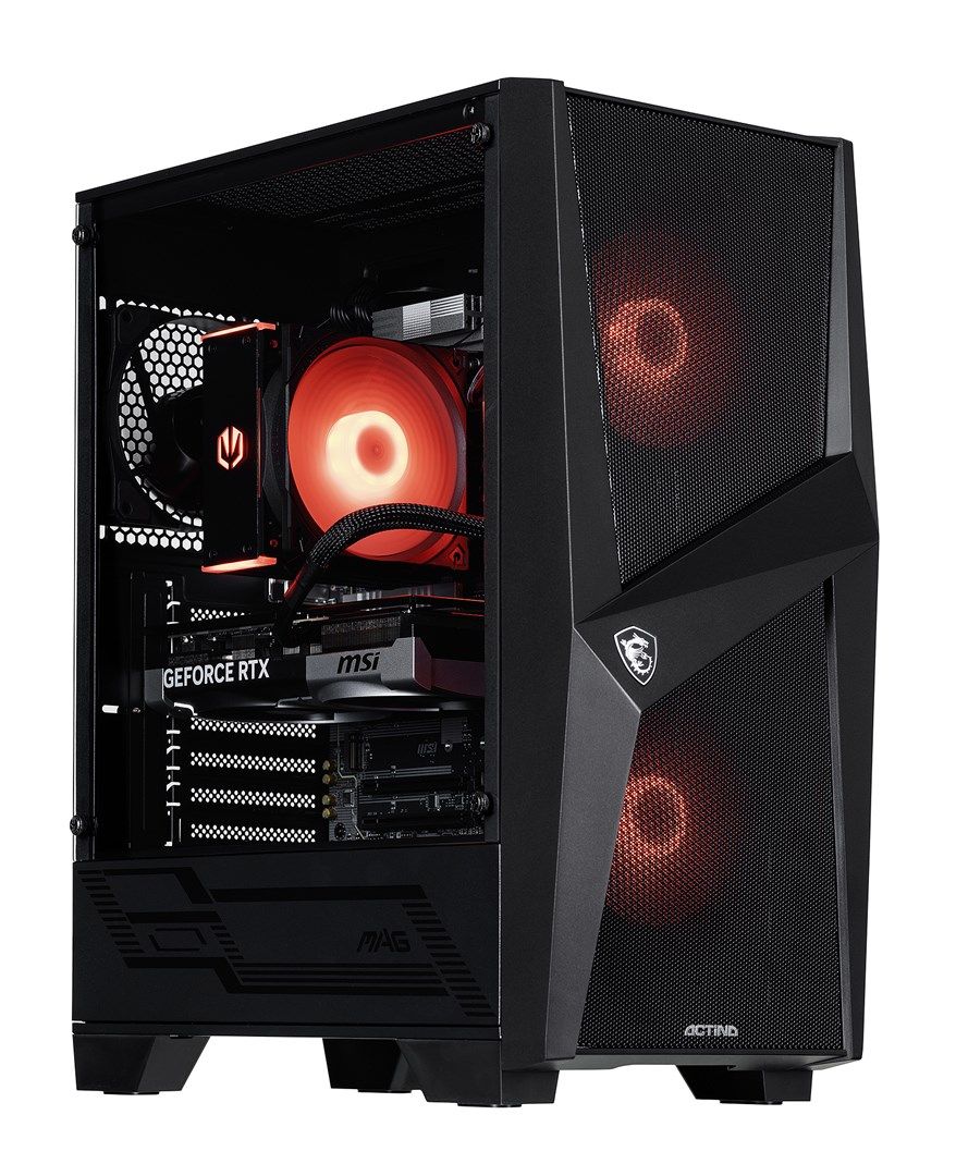 Desktop PC Actina Midi Tower, AMD Ryzen 9 7900 (12 C / 24 T, 3.7 GHz - 5.4 GHz), 32 GB RAM, 1 TB SSD, NVIDIA GeForce RTX 5070 12 GB, Fara sistem de operare