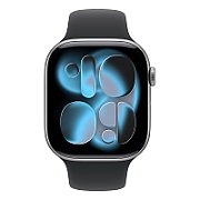 Apple Watch Series 11 GPS + Cellular 46mm Space Grey Aluminium Case with Black Sport Band - M/L
