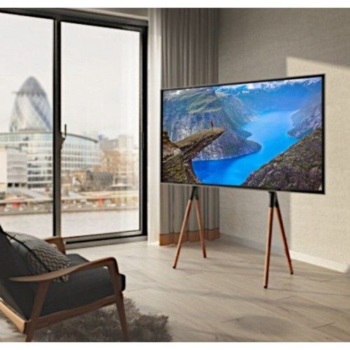 Stand TV de podea, 49-70 inch, TECHLY, Negru/Maro, ICA-TR19