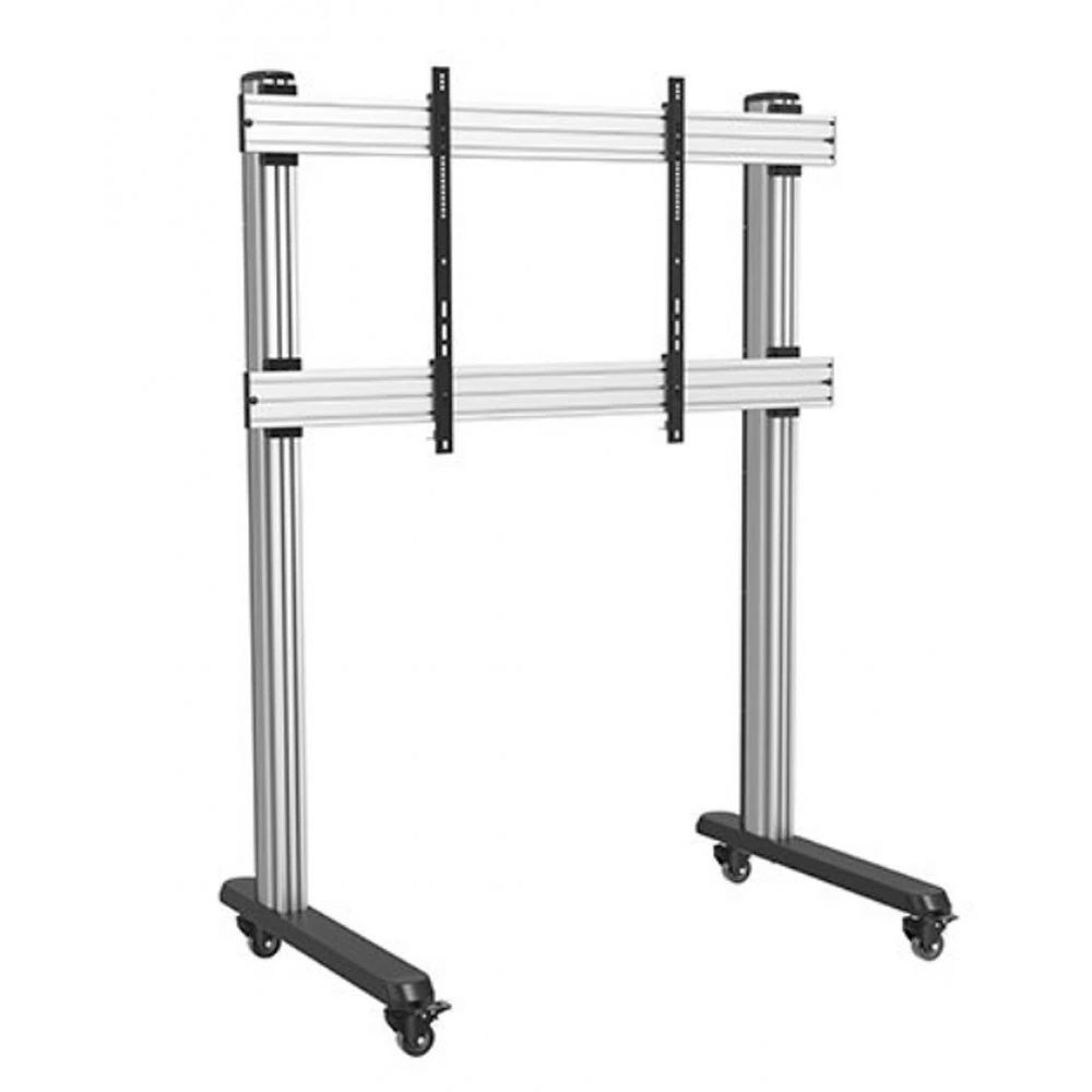Stand TV mobil pe roti, 70-120 inch, TECHLY, argintiu, ICA-TR43