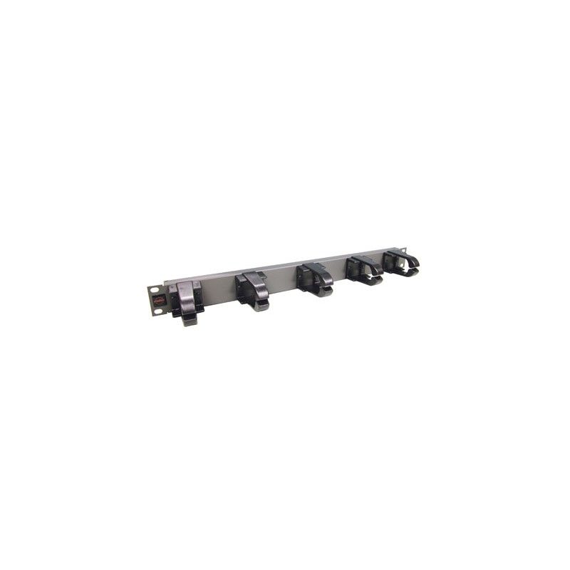 Ghidaj orizontal patchcord-uri cu cinci inele pentru densitati de cabluri mici spre medii (organizator cabluri rack), 1U, grafit - Molex