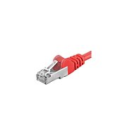 Patchcord SFTP RJ45-RJ45 Cat.6A, 0.5m, rosu