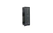 Rack 18U 600x1000, montare pe podea, usa din sticla, panouri laterale detasabile si securizate, dezasamblat, culoare negru RAL 9004, DATEUP