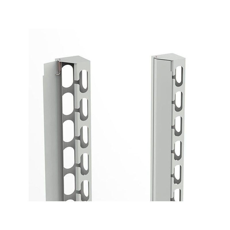 Ghidaj vertical 36U, pentru rack  cu latimea de 800mm, 1 set (stanga + dreapta) negru, DECKRO