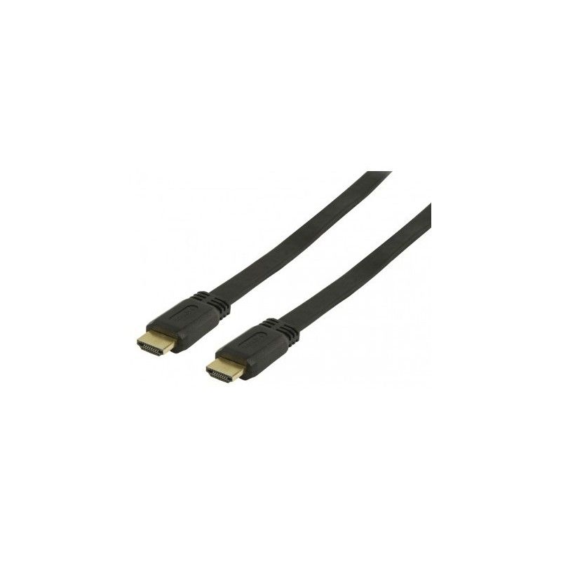 Cablu HDMI plat, 4K, V1.4, conectori auriti, 2m, PremiumCord